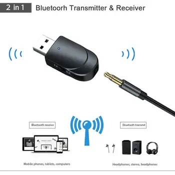 A verdadeira Adaptador de Bluetooth compatível com o Transmissor Para o Computador Receptor Portátil Fone de ouvido Áudio de Dados de Impressora Dongle Receptor