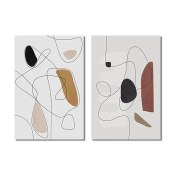 Abstrato moderno Pinturas Geométricas da Linha de Arte da Lona Cartaz Impressão Minimalista Arte de Parede Fotos de Sala de estar Nórdicos Decoração de Casa