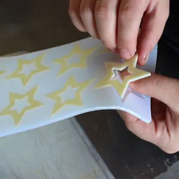 DIY 3D em Forma de Estrela Molde de Silicone de Decoração do Bolo de Ferramentas de Chocolate do Molde Decoração Muffin Pan Cozimento do Estêncil