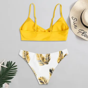 Biquini Mulheres Floral Aleatória De Impressão Push-Up Maiô Beachwear Acolchoado Trajes De Banho Separada Em Duas Peças Brasileiras Maiô 2021