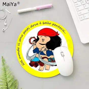 MaiYa Seu Próprio Tapetes de desenhos animados Mafalda Personalizado portátil de Jogos round mouse pad tapete de rato gaming Tapete Para PC Laptop Notebook