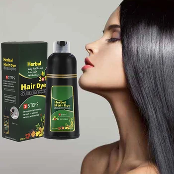 Alta Qualidade de Ervas Tintura de Cabelo Shampoo Natural Não-couro Cabeludo Cuidados com os Cabelos Multi-Cor de Tintura de Cabelo para Homens e Mulheres