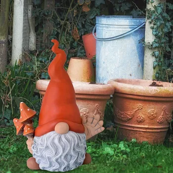 Escultura de jardim sem rosto goblin a decoração do jardim cartão de boas-vindas estátua goblin decoração villa estatueta para casa decoração