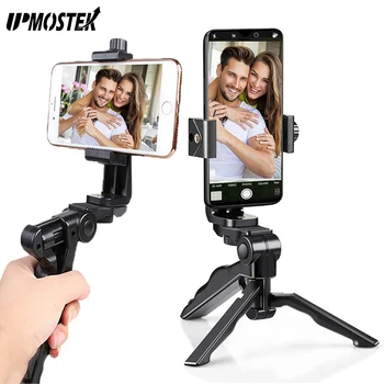 UPMOSTEK Câmera de Mão punho de Pistola Estabilizador de Telefone Tripé Selfie Vara Estabilizador de Vídeo Vlog para IOS Telefone Samsung Xiaomi