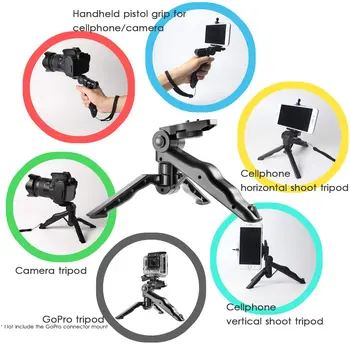 UPMOSTEK Câmera de Mão punho de Pistola Estabilizador de Telefone Tripé Selfie Vara Estabilizador de Vídeo Vlog para IOS Telefone Samsung Xiaomi