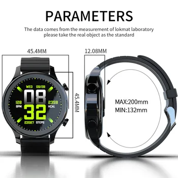 Lokmat Hora de Moda Inteligente Relógio Bluetooth Chamadas de Fitness Tracker Inteligente Relógios de Homens de Mulheres Monitor de frequência Cardíaca para Android iOS