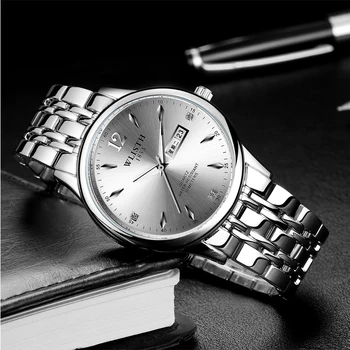LANGLISHI de alto Luxo da Marca Homens Relógio esportivo Masculino Casual de aço Completo Data de Relógios dos Homens relógios de Quartzo relógio masculino