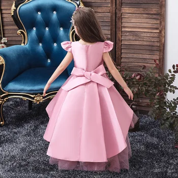 Crianças Smoking, Vestido da Menina Engolir Cauda de Malha de Noiva longo Vestido de Baile crianças verão a luz de vestidos para meninas 2021