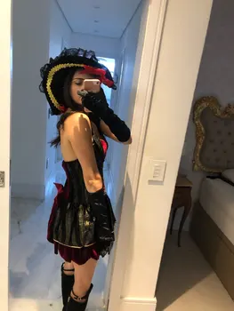 S-XXL Fantasia de Pirata Mulheres Adultos Halloween Fantasias de Carnaval Fantasia Vestido de Fantasia Piratas Roupas