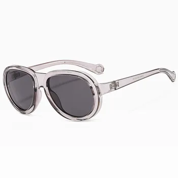 Oversized 2021 Mulheres de Óculos de sol Grande Quadro Tons de Design de Moda de Óculos de Sol UV400 Óculos Vintage Steampunk Óculos Gafas de sol