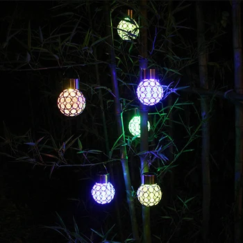 Posta Solar da Bola de Cristal de Luz Exterior do Jardim do DIODO emissor de Jardim suspenso o Festival de Natal Fora de Decoração de Luz