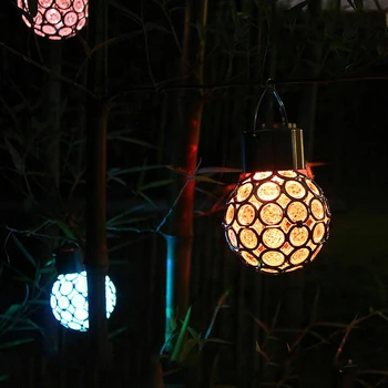 Posta Solar da Bola de Cristal de Luz Exterior do Jardim do DIODO emissor de Jardim suspenso o Festival de Natal Fora de Decoração de Luz