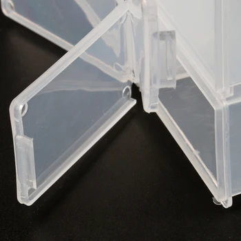 12 Grades Retângulo de Plástico Transparente da Caixa de Armazenamento de Compartimento Ajustável Recipiente para Contas a Jóia do Brinco Caso