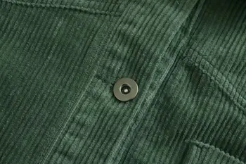 Toppies Vintage Camisa De Veludo Casaco Com Bolsos Mulheres Botão Do Casaco De Borla Jaqueta De Cor Sólida Feminino Tops
