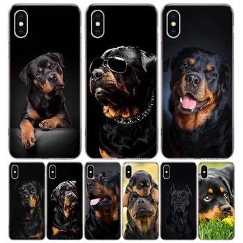 Bonito Cão Rottweiler Telefone de Caso Para o Iphone 11 12 Mini Pro 7, 6 X 8 6S Plus XS MAX. + XR 5 ANOS SE a 10 9 a Arte de TPU Coque Capa Shell