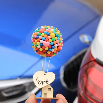 Interior do carro Display Enfeites de Balões Adorável Painel de Decoração DIY feito a mão Balões Coloridos Acessórios Auto Mulheres de Presente