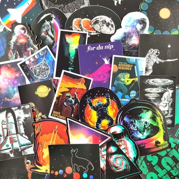 10/30/50pcs/Set espaço Exterior Astronauta UFO Graffiti Adesivos Para Desenhar-quadro de barra de Brinquedos para Crianças de DIY Carros Mochila de Skate Computadores