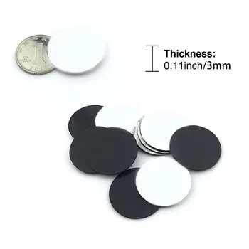 10pcs Rodada Discos Magnéticos Adesivo de Borracha Flexível, Frigorífico Frigorífico Pontos com Adesivo para Casa Ímã DIY Artesanato