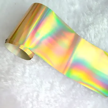 100cm Holográfico cor-de-Rosa de Transferência de Adesivos Para Unhas DIY Laser Camaleão Unhas Folha de Cobertura Total Decalque Dicas de Manicure Ferramentas