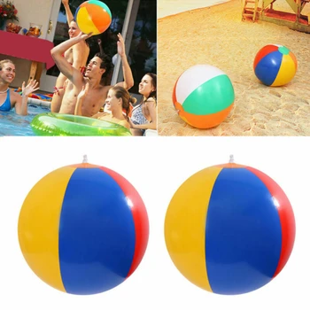 12Pcs Atividade ao ar livre Praia de Brinquedo Jogar Bola Inflável de Balões de Água em arco-íris de Cores Bolas Piscina de Verão de Brinquedos Para as Crianças