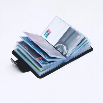 Nova capa de Couro PU de 12/24 Bits Função de Cartão de Caso de Negócio Titular do Cartão Homens Mulheres de Crédito, Cartão de Passaporte Saco de IDENTIFICAÇÃO do Passaporte, Cartão de Carteira