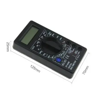 DT-830B Multifuncional de LCD Multímetro Digital LCD Digital Voltímetro Amperímetro Capacitância de Ohm Multímetro com condutores de Ferramenta do Testador