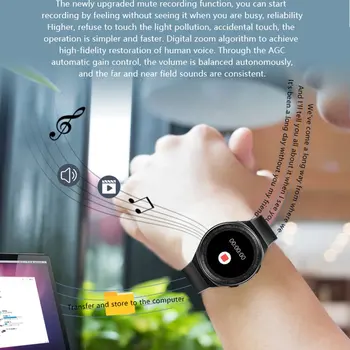 MT3 8G Smart Watch sem Fio Chamada de Touch Screen Impermeável Smartwatch Memória de Gravação de Música Função Bracelete de Esportes