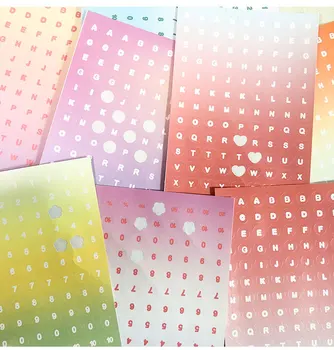 Kawaii Decoração Colorida Adesivo DIY Scrapbook Diário Felizes Plano de Presente Numérico Letras Autocolantes