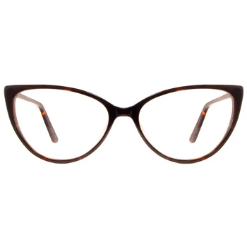 Olho De Gato Moda Feminina Acetato Completo Rim Óculos Com Mola Dobradiça Para Rx Miopia Leitura De Lentes Multifocais