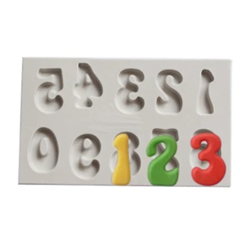 Grandes matrizes de Números de Letras Molde de Silicone 3D Fondant Molde Bolos de Decoração de Ferramentas de Cozinha DIY Bakeware