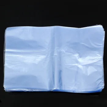 100pcs PVC do Psiquiatra do Calor Filme Saco Soprador de Calor Selo de Televisão Boca Azul do Saco de Plástico Transparente Heat Shrink Wrap Saco de Armazenamento