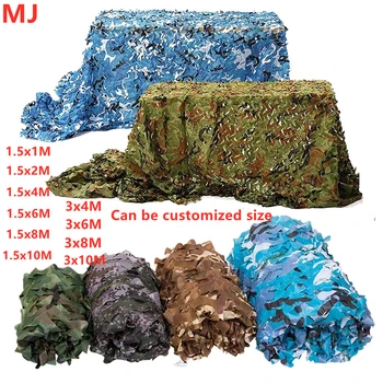Rede de camuflagem militar, adequado para camping, tiro, caça, militar, tema da decoração do partido e sunshading, sete cores