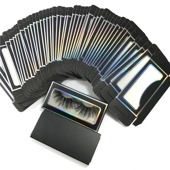Wholesale10set 50pcs caixa de Embalagem para cílios em branco cílios pacote Multicolor caixa de papel Cílios DIYflash embalagem caixa de maquiagem