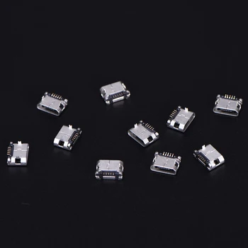 10pcs 5 pinos conector de Carregamento Micro USB 5pin Tipo B Conector Fêmea Para o Telefone Móvel Micro USB Conector