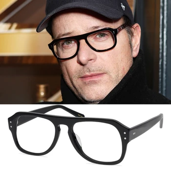 Feito à mão Acetato de Óculos de Armação de Homens Retro Retângulo Prescrição de Óculos de Quadros para as Mulheres Óptico de Óculos de Oculos de Grau