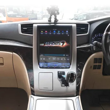 Android 9 128G Tesla Estilo Para Toyota Vellfire Para Toyota Alphard 2007-2013 Carro GPS de Navegação de Rádio auto-rádio Multimédia Player