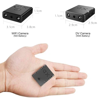 Menor HD 1080P Wifi XD Mini Câmera de Visão Noturna Micro Detecção de Movimento da Câmera DV DVR Câmera de Segurança de Apoio 32GB TF Cartão