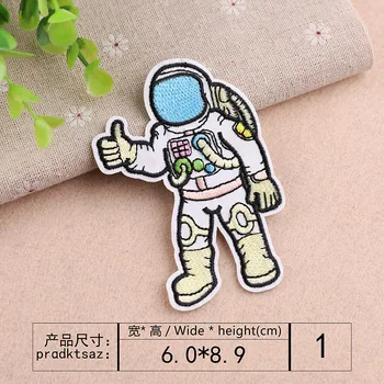 2021 Novo Patch Bordado Tecido Adesivo Astronauta Astronauta Bordado da Marca DIY Roupas Decorativos Patch Adesivo de Ferro em Patches