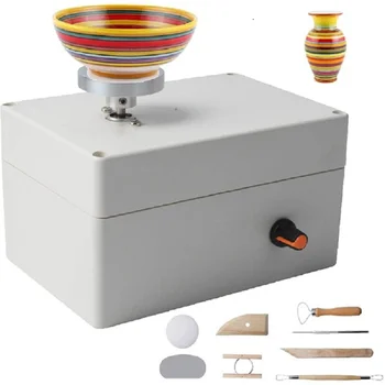 Cerâmica de Roda, Máquina de USB a Olaria Kit com 6Pcs de Cerâmica de Barro Ferramentas, Elétrica Cerâmica Rodas de Kits DIY