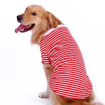 Big Dog Roupas de Verão de Cachorro Grande T-shirt Pijama de Algodão Cão Camisa Samoyed Golden Retriever de Labrador Casaco de Estimação de Roupa do Vestuário