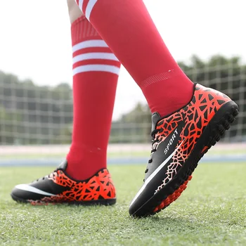 Unissex, jogo de Futebol de Sapatos de Formação Profissional de Jovens de Esportes ao ar livre Respirável Confortável antiderrapante de Longa e Curta Unhas