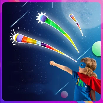 1Pc Lançar Mão de Meteoros Esfera de arco-íris da Fita de sacos de areia Sensorial Equipamentos de recreação ao ar livre Brinquedos para Crianças, Jogos de Desporto Garoto Crianças