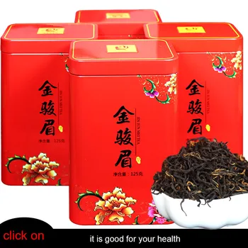 Wuyishan Jun Jin Mei Chá Preto Cha Chá a Granel 4*125g/caixa