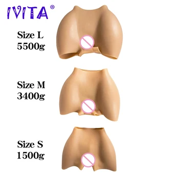 IVITA Artificial de Silicone Falso Vagina Shorts de Cuecas Calcinha para Crossdresser Transexuais Drag-Queen Travesti Nádega Cueca