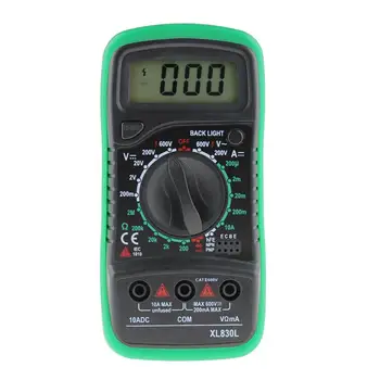 XL830L Multímetro Digital Medidor de Esr Testadores LCD Digital Multímetro Voltímetro Amperímetro AC/DC/OHM, Volt Testador de Medidor de Corrente de Teste