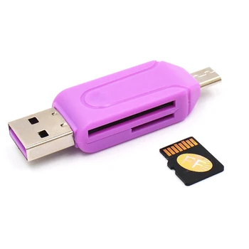 Criativo 2 Em 1-Tipo c Adaptador OTG USB TF/SD do Leitor de Cartão do Telefone de Extensão Cabeçalhos Cartão Micro SD Adaptador OTG Conversores