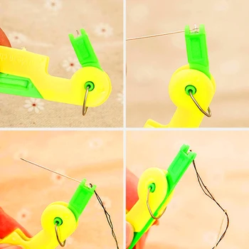 Use a Ferramenta de Threader Idosos Guia de Agulha Fácil Dispositivo Automático de Thread de Costura Ferramenta de punção com agulha de tricô a máquina Para Costura