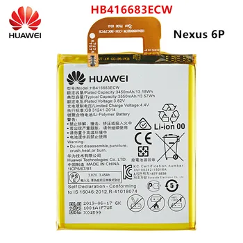 Original Huawei HB416683ECW 3550mAh Bateria Para HUAWEI Nexus 6P Nexus6P H1511 H1512 Baterias do Telefone Móvel