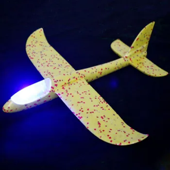 Mão De Lançar Avião Epp Espuma De Lançamento Voar De Planador Aviões Modelo De Aeronave Exterior Do Diodo Emissor De Luz De Espuma De Avião Brinquedos Para Crianças Novo