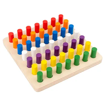 Matemática Brinquedo Montessori Materiais, Brinquedos, Jogos Educativos Soquete Do Cilindro De Blocos De Madeira De Matemática Brinquedos As Crianças Cedo Brinquedo Educativo Criança